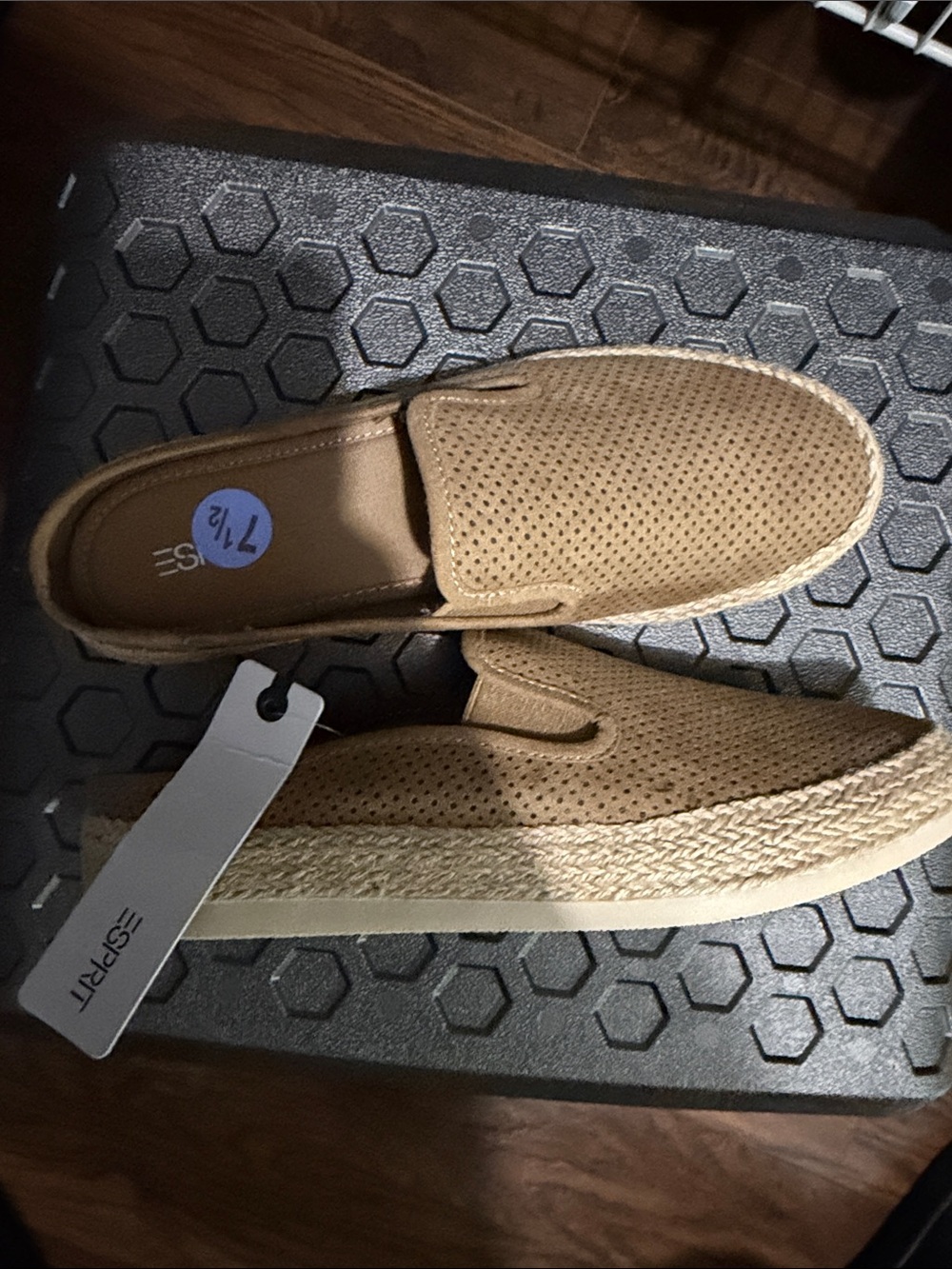 Esprit Tan Perforated Slip-On Loafers - Picture 3 of 6